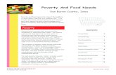 Poverty And Food Needs · 2018. 6. 18. · The incidence of poverty varies among individuals and families with different socio-economic characteristics. Table 1 (following page) displays