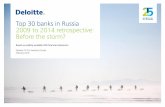 Top 30 banks in Russia 2009 to 2014 retrospective: Before ......retrospective view of some of the key financial dynamics in the banking sector from 2009 to 2014. Our analysis was based