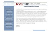 Volume 5 Pres ident’s Message...ident’s Message. NYSCHP News Brief Page 2of 1 ... Nationwide, between October 1, 2017 and February 3, 2018, 17,101 influenza-associated hospitalizations