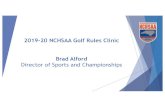 Website 2019-20 NCHSAA Golf State Rules Clinic 2019-20 NCHSAA … · Pre-Game EAP Review uPurpose uEffective communication of Emergency Action Plan uEAP is required by Law ... uIs