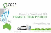 Resource Growth and PFS FINNISS LITHIUM PROJECT · 2018. 4. 3. · Price A$ ~$0.06 Shares on issue ~496M Market cap ~$30M Cash (31/12/2017) ~$4.5M Enterprise Value ~$26M Directors