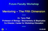 Mentoring The Fifth Dimension - University of Rochester...1 12.03.02 Future Faculty Workshop Mentoring – The Fifth Dimension **** Dr. Terry Platt Professor of Biology / Biochemistry