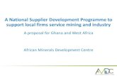 A National Supplier Development Programme to … National Supplier Development...value chains) by harnessing stakeholders to identify and deal with weaknesses • Dis-enclaves and