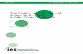 The Evaluation of Enhanced Academic Instruction in After-School Programs: Final … Final Report... · 2013. 5. 2. · The Evaluation of Enhanced Academic Instruction in After-School