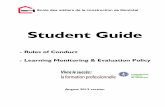 Student guide août 2012 · should be avoided during school hours unless authorized with a written permission. 1.3. School grounds ... without mistakes. We can kindly offer assistance