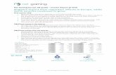 Net Gaming Europe AB (publ) – Interim Report Q1 2019 Negative … · 2019. 5. 22. · adapt the Company for growth. In addition, the number of contracted consultants has been reduced