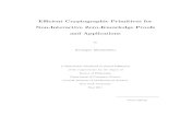 Eﬃcient Cryptographic Primitives for Non-Interactive Zero ......2005/12/13  · Eﬃcient Cryptographic Primitives for Non-Interactive Zero-Knowledge Proofs and Applications by Kristiyan