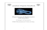 Old Dominion Universitybogacki/GradProgHandbook2018.pdf · 1.9 Math/Stat Club and Student SIAM Chapter The Department runs a Math/Stat Club that serves the interests of its graduate