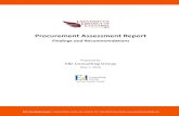 Procurement Assessment Reportfiles.udc.edu/docs/ProcurementAssessmentReportFindings... · 2018. 6. 19. · Procurement Assessment Report Findings and Recommendations Prepared by ...