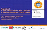 Aspects of 1. Airport Operations Plan / Platform 2. Airport Operations Control … · 2018. 6. 8. · Airport Operations Control Center Dr. Christoph Meier, SIEMENS TAMS Final Dissemination