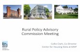 Rural Policy Advisory Commission Meeting - Mass.Gov · 7/16/2018  · Upcoming Collaborations 8 • Housing the Massachusetts Workforce 2015-2030, Metropolitan Area Planning Council