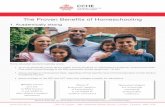 The Proven Benefits of Homeschooling - HSLDA · 2019. 9. 24. · THE PROVEN BENEFITS OF HOMESCHOOLING Unit 25 Upper - 980 Adelaide Street South, London, Ontario, N6E 1R3 PAGE 5 HOMESCHOOL