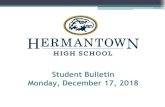Monday, December 17, 2018 Student Bulletin...Kaitlyn Fawcett; fawcetkm@hermantownschools.org Hannah Tanski; tanskihm@hermantownschools.org *Make checks out to Hermantown Schools* Form