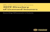 Office of the Commissioner of Insurance 2019 Directory of ... · Motor Club of America Enterprises, Inc. DE MC 1968 1996 Motorists Commercial Mutual Insurance Company OH PC 1899 1918
