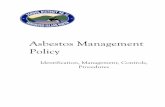 Asbestos Management Policy - School District 85 Vancouver ... · School District No. 85 (Vancouver Island North) Health and Safety Program Issued: January 24, 2017 . ASBESTOS MANAGEMENT