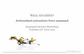 Rósa Jónsdóttirtricia.centexbel.be/file/43rz594hdm94/SeaRefinery/Industrial-seawee… · Seaweed Industry Workshop Tuesday 27th June 2017 Marinox (Matis spin-off) founded in 2011