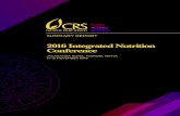 2016 Integrated Nutrition Conference - CRS · Integrated Nutrition Conference, held in Nairobi in September 2015, which focused on new approaches for integrated strategies to improve