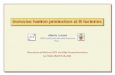 Alberto Lusianimoriond.in2p3.fr/QCD/2013/TuesdayAfternoon/Lusiani.pdfA. Lusiani (INFN & SNS, Pisa) Inclusive hadron production at B factories Belle inclusive pion and kaon spectra,