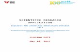 €¦  · Web viewPROJECT TITLE: PROJECT TITLE: Scientific Research Application RWIP 2017. 1. RWIP 2017 Scientific Research Application 2. Scientific Research Application RWIP 2017