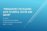 Persuasively Packaging Data to entice, Excite and Emoteaapa.files.cms-plus.com/2019Seminars/BusinessDev/Olafson... · 2019. 4. 17. · KEY TAKEAWAYS FROM DATA ON FLOWER IMPORTS During