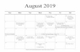 August 2019wfbsa.org/wp-content/uploads/2019/08/Calendar-2019-2020.pdf · 2019. 8. 8. · Kick-off 4 LH District Committee meeting 5 BR Commissioner & District Committee Meetings
