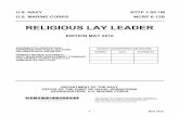 RELIGIOUS LAY LEADER 1-05.1 RELMIN...NTTP 1-05.1M/MCRP 6-12B 5MAY2016 May 2016 PUBLICATION NOTICE ROUTING 1. NTTP 1-05.1M/MCRP 6-12B (MAY 2016), RELIGIOUS LAY LEADER, is available
