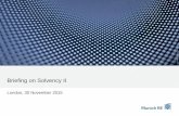 Solvency II – Analysts’ briefing€¦ · 30/11/2015  · Solvency II – Analysts’ briefing 4 The road to Solvency II on the final straight Solvency II regime becomes fully