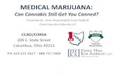 MEDICAL MARIJUANA - CCAO CCAO... · for compensation and benefits under the Ohio Workers’ ompensation Act. •An employee who is discharged because of the use of medical marijuana