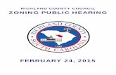 RICHLAND COUNTY COUNCIL ZONING PUBLIC HEARING · Comprehensive Plan or the Lower Richland Neighborhood Master Plan. For these reasons, staff recommends Disapproval of this map amendment.
