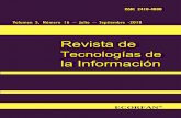 ISSN: 2410-4000 Tecnologías de Revista de la Información · 2019. 2. 5. · Revista de Tecnologías de la Información Definición del Research Journal Objetivos Científicos Apoyar