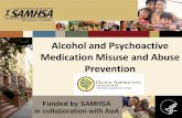 Understanding and Implementing Alcohol and Psychoactive ... · (SAMHSA, DAWN Report, 2010) 12 One fifth of ED visits involving prescription medication misuse/abuse among older adults