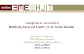 Transportation Automation Reliability, Safety and Security ... · Transportation Automation Reliability, Safety and Security in the Vehicle Industry Stipendium Hungaricum 2017/2018