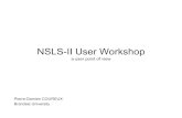 NSLS-II User Workshop · – Fast access – Workshop, training • Online courses Perspectives. Acknoledgments Genick lab Ulrich K. Genick Zi Peng FAN Nikolaus Grigorieff lab (cluster)