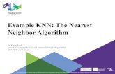 Example KNN: The Nearest Neighbor Algorithmkoidlk/cs4062/ExampleKNN.pdf · Example KNN: The Nearest Neighbor Algorithm Dr. Kevin Koidl School of Computer Science and Statistic Trinity