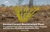 Enviva Forest Restoration Plan · March 27, 2020 1 Executive Summary Global conservation value The longleaf pine is a critical pine forest ecosystem in the Southeast U.S. Longleaf