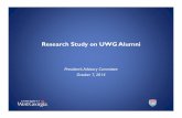 Research Study on UWG Alumni€¦ · Data Collection • Survey research: – Online survey via SurveyMonkey – Pilot testing in April 2014 (40 respondents) – Data collection/survey