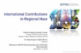 International Contributions to Regional Haze2018/12/13  · Canada APEI 2014 ECCC’s projections (2013 to 2025) China MEIC 2016 Wang et al., (2014) Global; rest of the world CEDS
