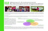 Women’s Environment & Development Organization · nexus of women’s rights, environmental sustainability and development. WEDO is headquartered in New York, with program staff