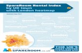 SpareRoom Rental Index by UK town with London heatmap...SpareRoom Rental Index by UK town with London heatmap Updated May 2015 Birmingham er Southampton Exeter Peterborough Ipswich