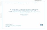 A Multiple Correspondence Analysis Approach to the ...€¦ · This technique has been recently rediscovered for the study of multidimensional poverty (Asselin, 2009, Njong, and Dschang,