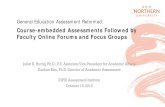 Course-embedded Assessments Followed by Faculty Online ......Faculty Online Forum Faculty Focus Groups Comprehensive Evaluation of Learning Outcomes Closing the Loop Presentation Overview.