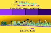 2016 BPAS Partner Conference · 2017. 6. 25. · services BPAS o˚ ers and how they may help you grow a more pro˜ table retirement plan practice while increasing plan sponsor satisfaction.