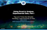 Using Excel to Analyze Experimental Data, Part I · 2013. 5. 22. · Analyzing Data: The Power of a Large Table" ... Research:EC2vsPLD]N:[EC2_DB_v2.0.xlsm] ... - Experimental data,