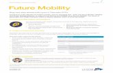 Future Mobility · Future Mobility Stay one step ahead with Lyxor’s Thematic ETFs 1Source: MSCI, ... Index name MSCI ACWI IMI Future Mobility ESG Filtered Exposure Global developed