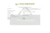 Certificate of Analysis - Go Native pumpkin seed... · 2017. 8. 28. · Product Pumpkin seed oil, cold pressed, extra virgin, certified organic USDA Botanical name Cucurbita pepo