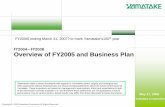FY2004－FY2006 Overview of FY2005 and Business Plan2015/02/03  · Overview of FY2005 and Business Plan Statements made in these documents with regards to Yamatake's plans, targets