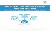 VITA/TCE Tax Return Quality Review Job Aid 5310...Review Form 13614-C and the tax return to ensure all items included are within scope of the VITA/TCE Programs and within the certification