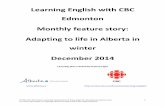 LearningEnglishwithCBC Edmonton( Monthly(feature(story ... · 27!!."