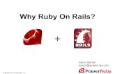 Why Ruby On Rails? - QUSER...ruby-toolbox.com Bundler maintains a consistent environment for ruby applications. It tracks an application's code and the rubygems it needs to run, so