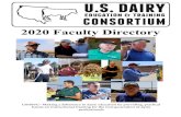 2020 Faculty Directory - Texas A&M AgriLife...2020 Faculty Directory USDETC– Making a difference in dairy education by providing, practical hands-on instructional training for the